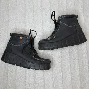 Mag Chunky Black Grunge Boots Y2K‎ Goth Gothic Size 39